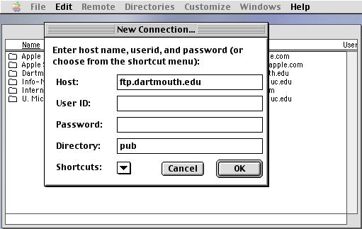 Default Login Screen