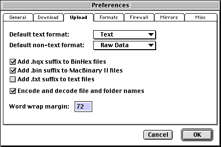 Preferences Screen