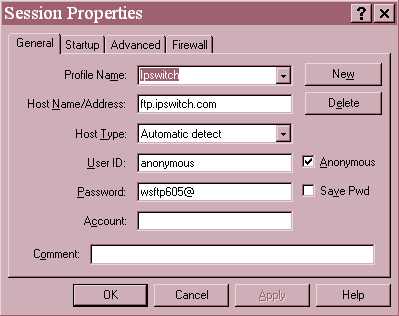 Default Connection Screen